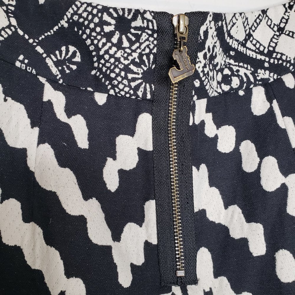 Desigual Great‎ Moments Skirt 40 M/8 Black Ivory Jacquard Textured Boho Artsy - Picture 8 of 9